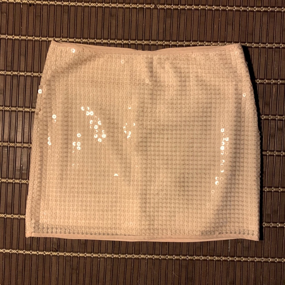 Shell Pink Mermaid Sequined Mini Skirt